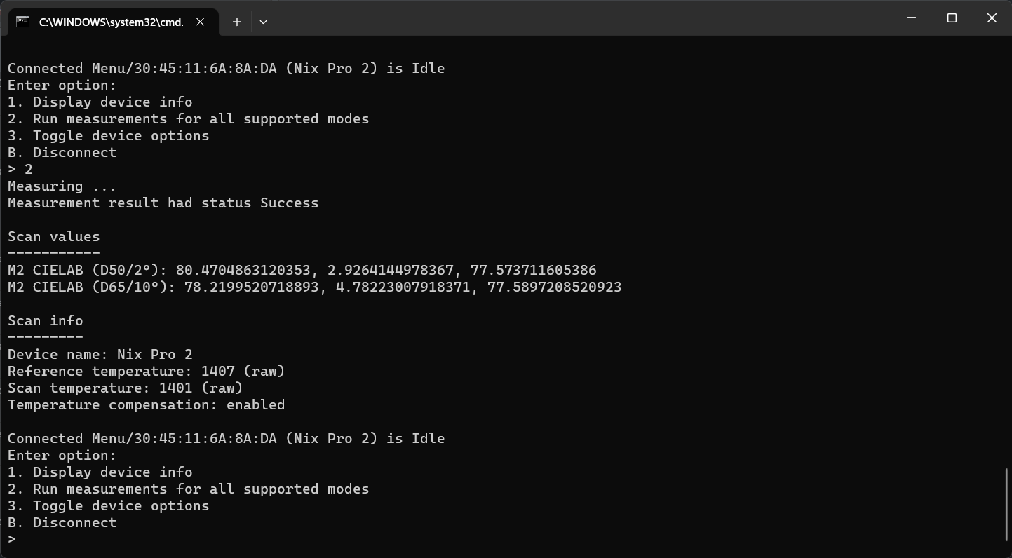 Console Demo Screenshot